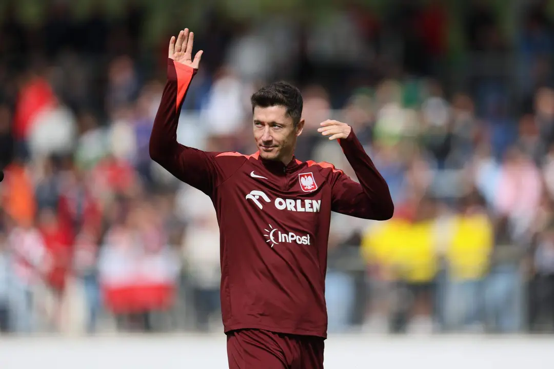 El delantero de la selecci&oacute;n de Polonia y del Barcelona Robert Lewandowski.EFE/EPA/Leszek Szymanski