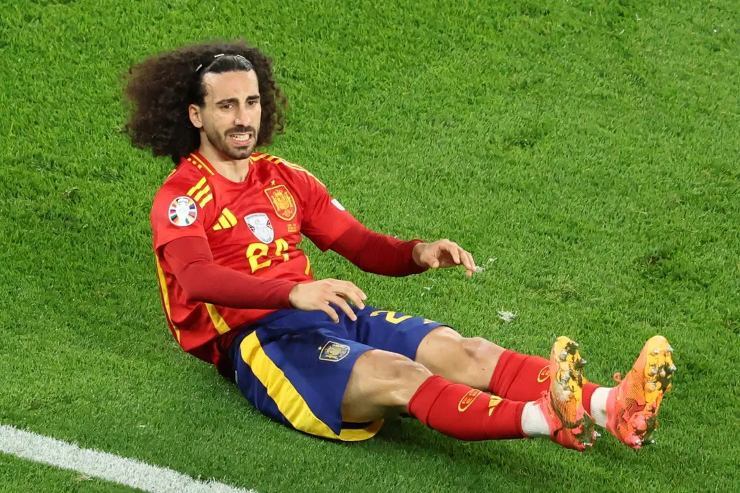 Marc Cucurella, una de las grandes sensaciones del gran inicio de Espa&ntilde;a en la Eurocopa 2024. EFE/EPA/GEORGI LICOVSKI