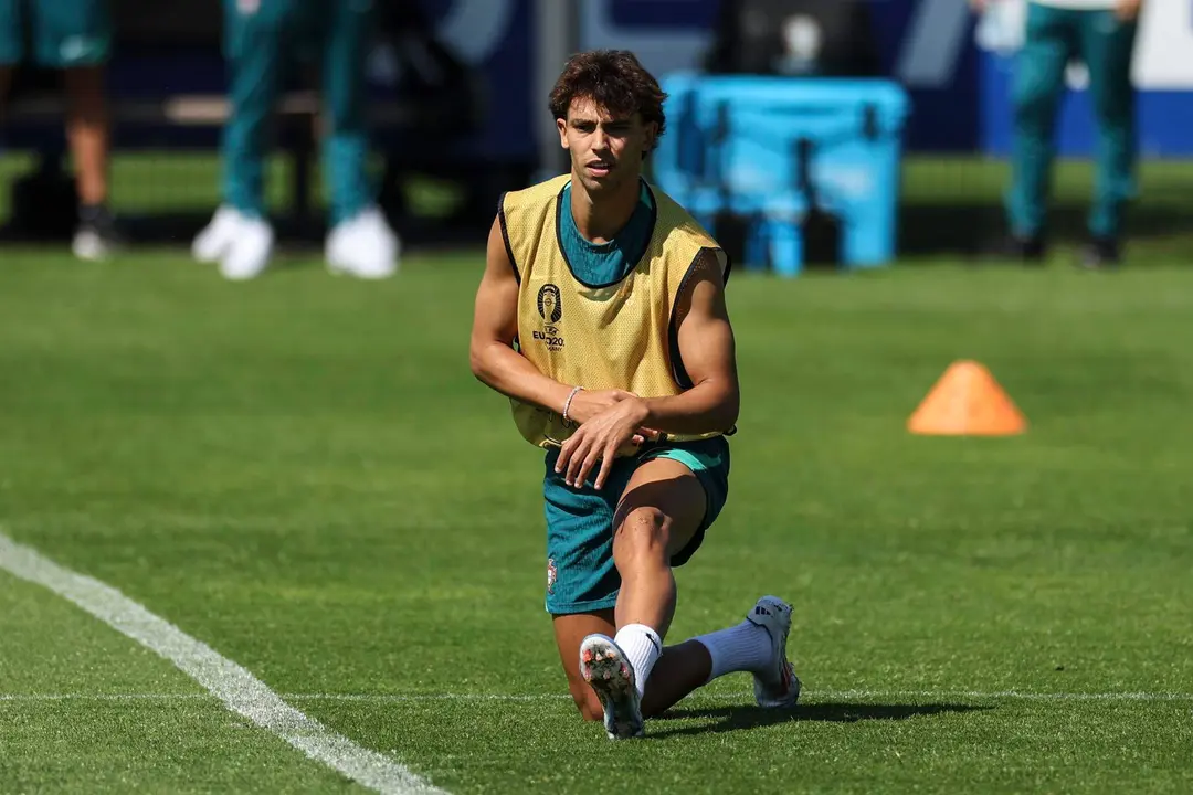 Joao F&eacute;lix, delantero de la selecci&oacute;n portuguesa en Marienfeld, Harsewinkel, Alemania. EFE/EPA/MIGUEL A. LOPES
