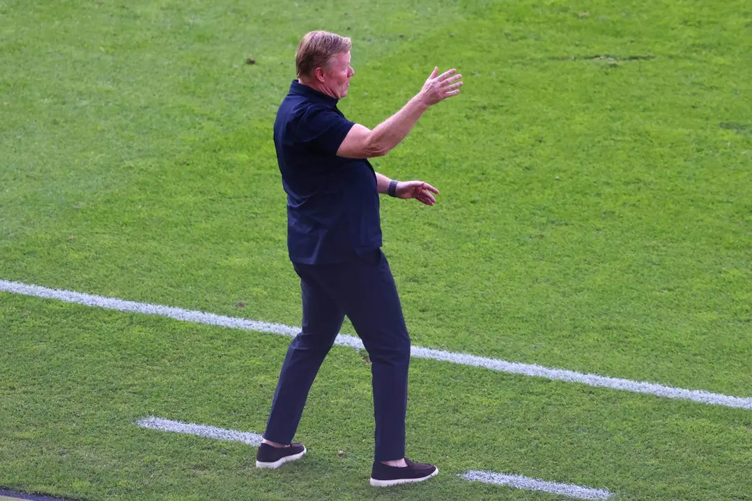 Ronald Koeman, seleccionador de Pa&iacute;ses Bajos. EFE/EPA/HANNIBAL HANSCHKE/Archivo