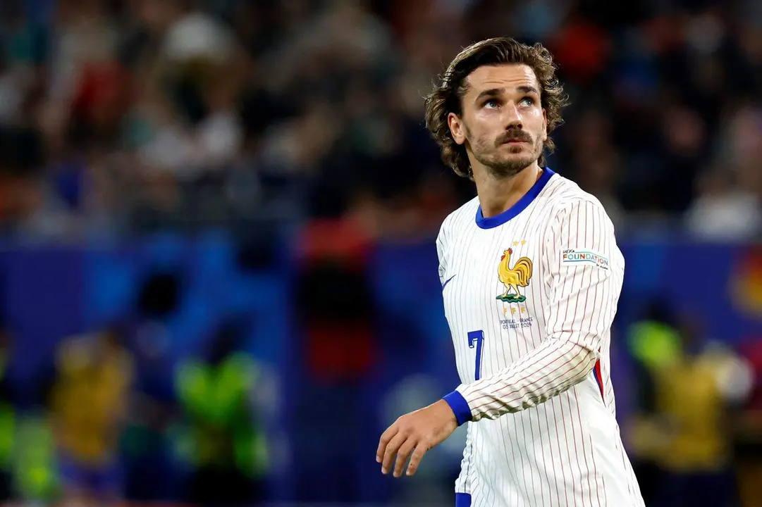Antoine Griezmann, delantero de la selecci&oacute;n francesa. EFE/EPA/ROBERT GHEMENT