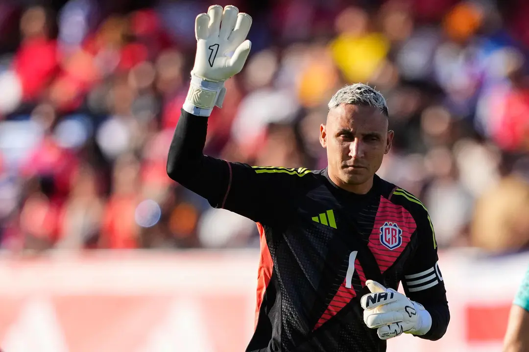 El portero de la selecci&oacute;n de Costa Rica Keylor Navas durante el partido amistoso entre las selecciones de Catalunya y Costa Rica, este mi&eacute;rcoles en el estadio Johan Cruyff. EFE/ Alejandro Garcia