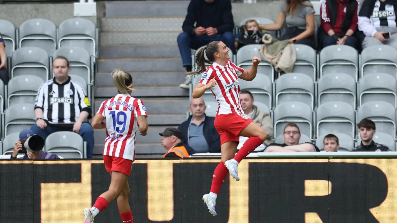 Vilde Boe Risa celebra el 0-1. EFE/EPA/ADAM VAUGHAN